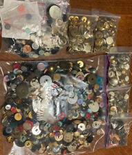👨‍✈️ Huge Lot Antique Vtg Buttons ~Metal/plastic/Uniform~All Types Over 3 Lb picture