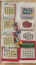 Lot of Vintage Packs of Merry Minis Christmas Ornaments  Over 170 Balls picture
