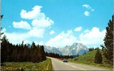 Loop Trip through Grand Teton National Park Wyoming Vintage Chrome Postcard B28 picture