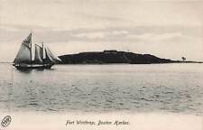 1900's Boston, MA Undivided Postcard Fort Winthrop Boston Harbor UNPOSTED MA102 picture