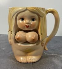 Vintage 70s Betty BOUNCING BOOB Mug SPENCER GIFTS Nude RISQUE LADY Ceramic Cup picture