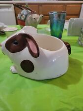 Vintage Vandor 1978 White and Brown Bunny Planter picture