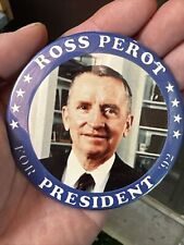 Ross Perot 1992 President Campaign Pin Button Political Large - NEAR MINT picture