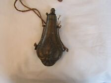 1790-1830 G&J.W HAWKSLEY SHEFFIELD ENG. GUN POWDER FLASK,8 1/2 INCHES LARGE picture