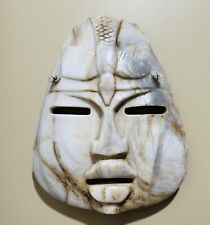 Olmec Stone Mask Carved With Eagle Mayan Aztec Large Wall Hanging picture