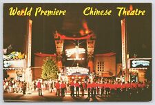 Hollywood California~Chinese Theatre World Premiere @ Night~Continental Postcard picture