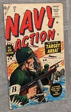 Navy Action #5 Fine- Atlas 1955 Heath Cover WWII Korean War Romita Maneely Art picture