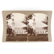 Plymouth Connecticut Church Stereoview c1902 Antique Building Photo Card A1910 picture