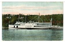 1908 - Sidewheel Steamboat J. T. MORSE, Rockland - Bar Harbor Run Maine Postcard picture