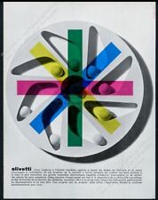 1963 Olivetti typewriter modern graphic design Swiss vintage print ad picture