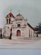 California Postcard 1899 Original RARE Monterey Old Mission Chapel Color  picture