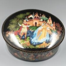 Palekh Porcelain Russian Art Trinket Box The Tale of Tsar Saltan Art By Vlezko picture
