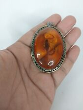 RARE ANCIENT EGYPTIAN ANTIQUE Scorpion Dead Amber Pendent Necklace picture