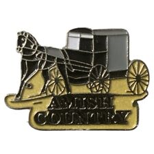 Vintage Amish Country Pennsylvania Horse and Buggy Travel Souvenir Pin picture