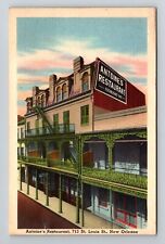 New Orleans LA-Louisiana, Antoine's Restaurant, Aerial Vintage Souvenir Postcard picture