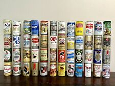 Vintage Beer Can Lot of 48 Empty Crimped Steel Pull Tab Cans - Clean picture