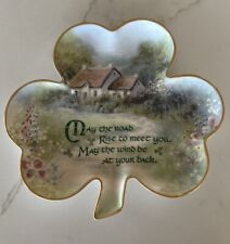 The Franklin Mint Ireland Irish Clan Clover Lucky 4 Leaf Dish Plate Bowl #HI3822 picture