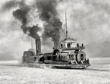 1905 Grand Trunk Car Ferry Crossing Detroit River Retro Picture Photo 4x6 picture