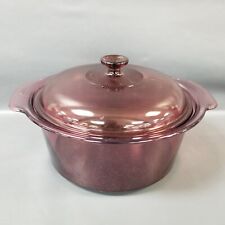 Vintage Vision by Corning Ware 5L Cranberry Dutch Oven Casserole Pot PYREX lid picture