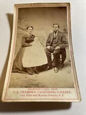 CDV ENAMELED CARDS FROM C. L. CRAMER 1870 CAL GALLERY FAMILY FATHER MOTHER BABY picture