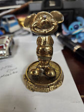 vintage Walt Disney World brass metal statue paperweight Mickey Mouse 3