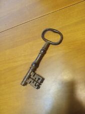 Vintage 1800s Extra Large Skeleton Key 6in Nice Condition Very Rare Unique Htf picture
