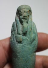 ZURQIEH -AS21639- ANCIENT EGYPT. 26TH DYNASTY. FAIENCE USHABTI. 600 - 300 B.C picture