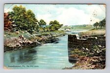 Kennebunkport ME-Maine, The Old Locks, c1907 Vintage Postcard picture