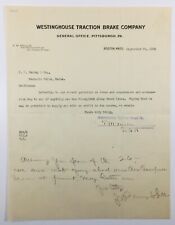 1908 Letterhead Westinghouse Traction Brake Company picture