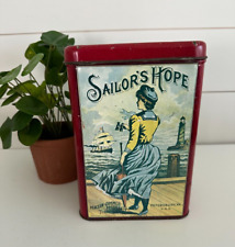 Vintage Adverting Tin Sailor's Hope by Maclin Zimmer McGill Nautical PA picture