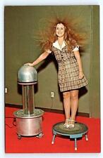 OAK RIDGE, TN ~ Atomic Energy Museum HAIR RAISING GENERATOR c1960s Postcard picture