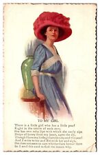 1911 To My Girl, Romance, Poem, Pretty Lady, Postcard picture