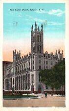 Postcard NY Syracuse New York First Baptist Church Posted 1929 Vintage PC H5828 picture