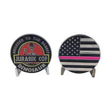 Breast Cancer Awareness Jurassic Cop Parody Dinosaur Thin Pink Line Challenge Co picture