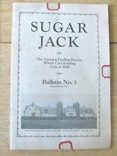 1927 SUGAR JACK PRESS ADVERTISING BROCHURE FARM ANIMAL FEED IMPROVING MACHINE picture