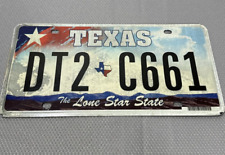 Texas License Plate Car 2011 Lone Star State Colorful Clouds Mountains DT2 C661 picture