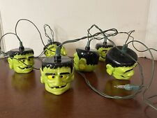 Vintage Frankenstein 6 String Lights Blow Mold Halloween picture