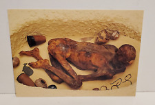 VINTAGE THE BRITISH MUSEUM 1988 POSTCARD SAND-DRIED BODY & ARTIFACTS picture