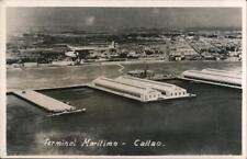 Peru RPPC Callao Maritime Terminal Real Photo Post Card Vintage picture