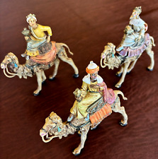 VTG '83 FONTANINI Nativity 3 Wisemen Magi Kings on Camels 51514 ITALY Lot DEPOSE picture