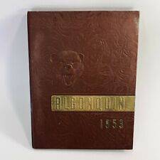 Vintage '53 Algonquin Canton NY Central School Yearbook Amazing Photos Drawings picture