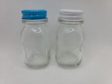 Vintage Mini Small Ball Mason Jar Glass Salt Pepper Shakers Set 3