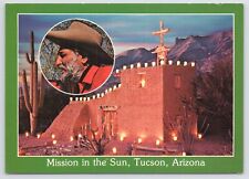 Mission In The Sun~Yaqui Indians~Mtns~Church~Tuscon AZ~Plastichrome~Continental picture