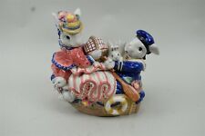 Fitz and Floyd Rabbits Bustles and Beaus Cookie Jar Victorian Bunnies Porcelain  picture