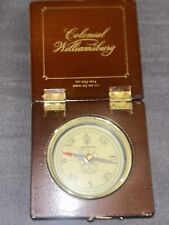 Vintage Rare Souvenir Colonial Williamsburg Virginia Wood-encased Latch Compass picture