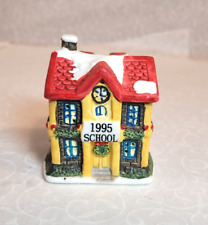 Vintage 1995 Badcock's Village Bell School Christmas Ornament picture
