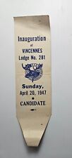 Inauguration Of Vincennes Lodge 1947 picture