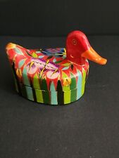 Vintage Kashmir Duck Handmade/Painted Trinket Box picture