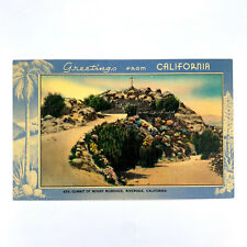 Postcard California Riverside CA Mount Rubidoux Summit 1940s Unposted Linen picture