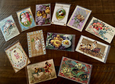 Nice~Lot of 12 Antique~ Easter Postcards~Bunnie~ Chicks~Angel~n Sleeves~h763 picture